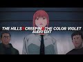 the hills x creepin x the color violet - the weeknd, tory lanez [edit audio]