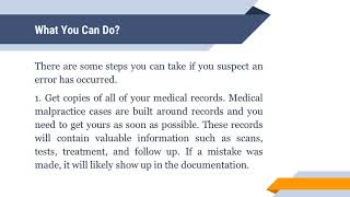 Some Tips To Follow If You Think You Have Experienced A Medical Mistake