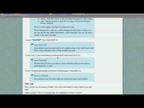HTML W3C Tutorial Pt 2