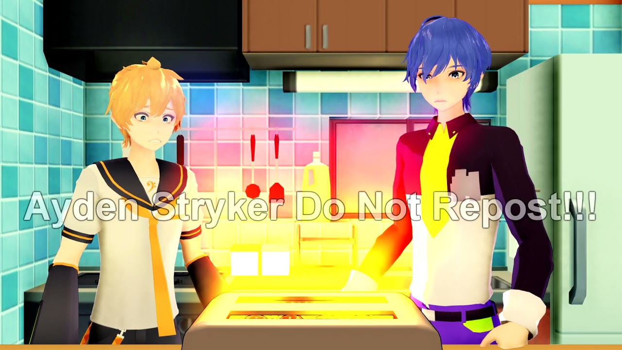 [MMD Talkloid] Len sets the toaster on fire