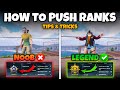 HOW TO PUSH RANKS EASILY IN 4 DAYS 🔥BGMI/PUBG MOBILE TIPS & TRICKS TO BE A PRO PLAYER.