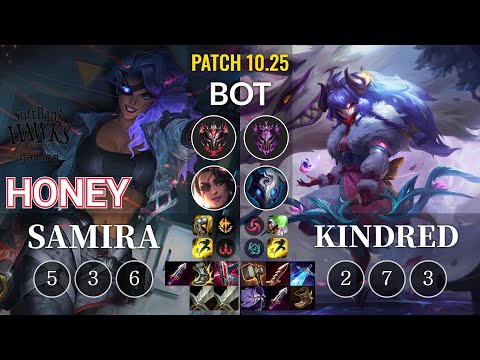 SHG Honey Samira vs Kindred Bot - KR Patch 10.25