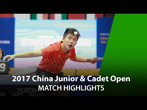 2017 China Junior & Cadet Open Highlights: Wang Chuqin vs Xu Yingbin (Junior Boys' Final)