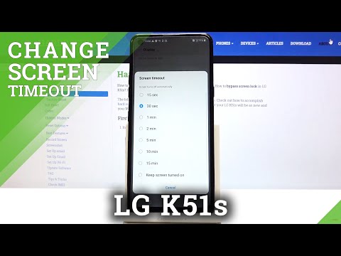 Change Screen Timeout – Display Settings on LG K51s