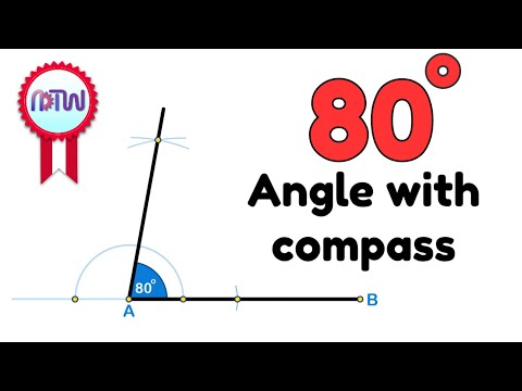 How to construct 80 degree angle using compass