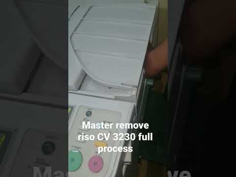 Master remove full process on Riso CV 3230