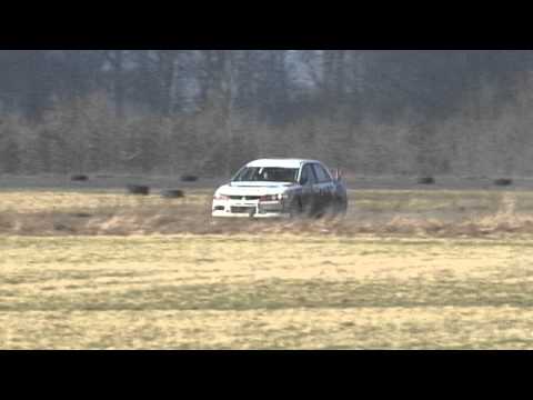 T. Kuciński (Lancer Evo IX) - I Runda MOTUL Rallyland Cup (22.02.2014)