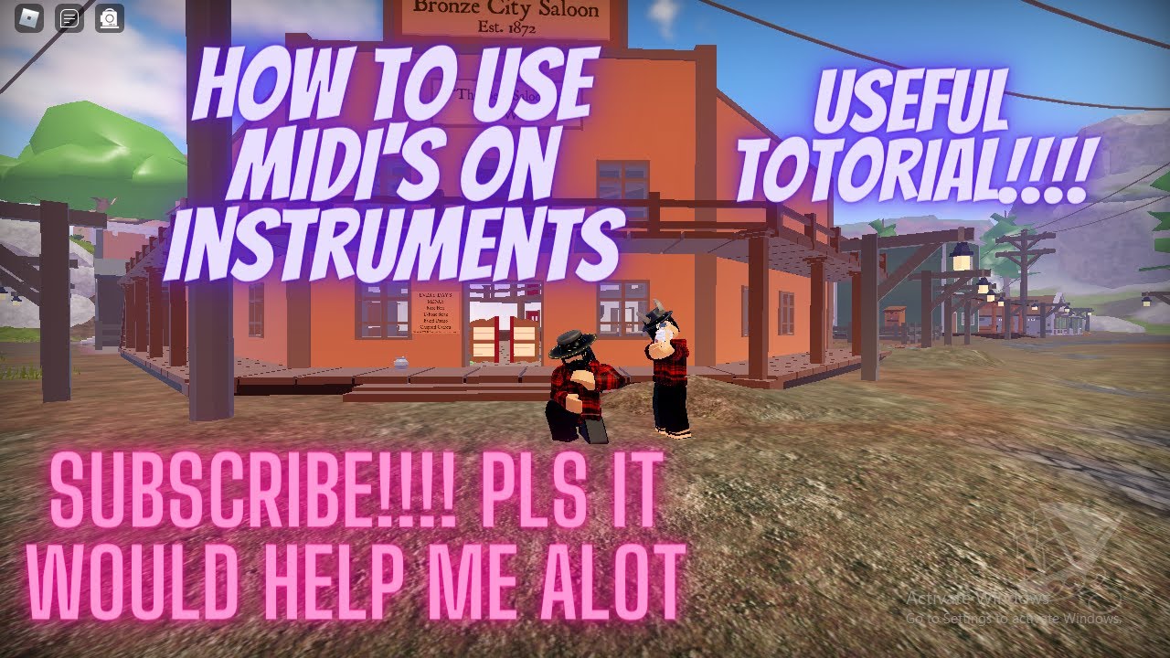 How to use midis in instruments tutorial!! (roblox wild west)