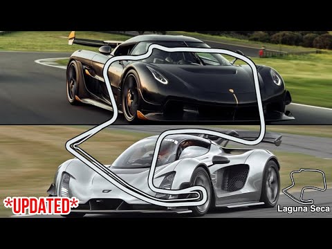 Laguna Seca. KOENIGSEGG JESKO ATTACK vs Czinger 21C Lap Record Comparison *UPDATED* Side-by-Side