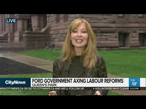 2018 10 02 Ford government prepares to drop the axe on labour reforms  CITY