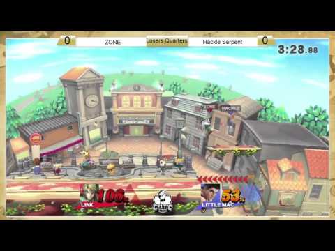 Smash 4: A1SS - ZONE (Link, Little Mac) vs Hackle Serpent (Little Mac) - Losers Quarters