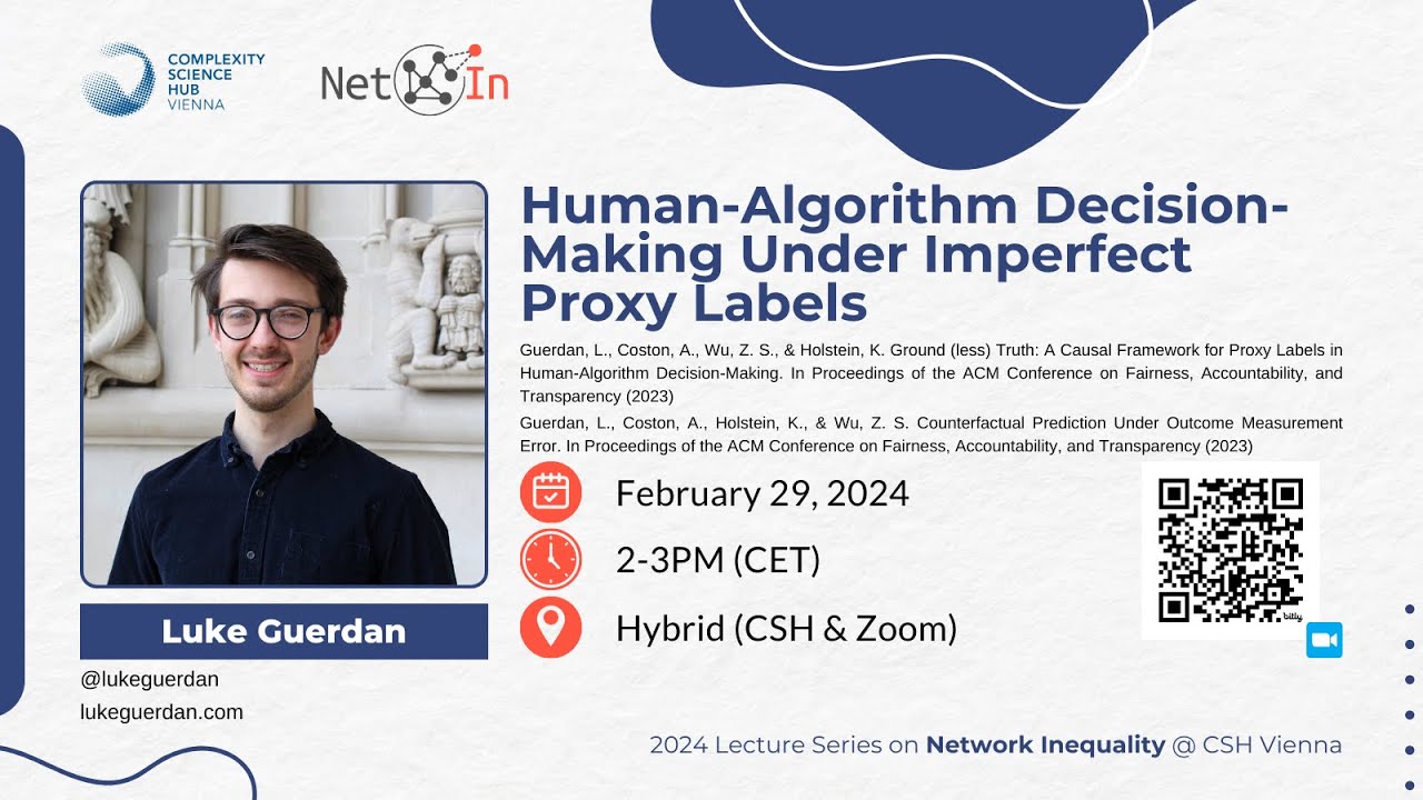 CSH Lecture Series on Network Inequality – with Luke Guerdan