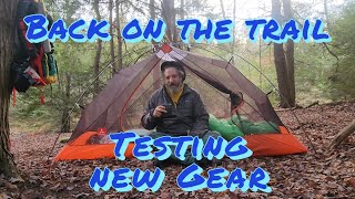 Back on the trail testing new backpacking gear. solo backpacking. [trail vlog]