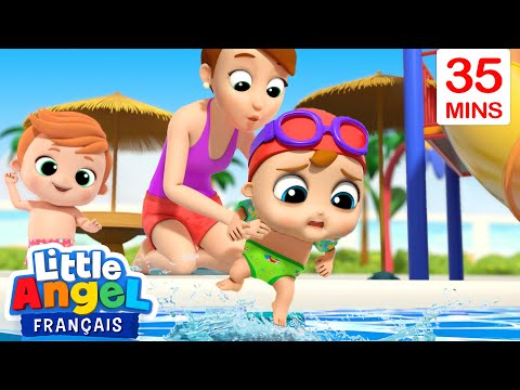 Apprendre à nager avec Bébé Louis - Comptines pour Bébé | Little Angel Français