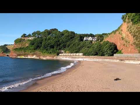Freight train on the Dawlish sea wall