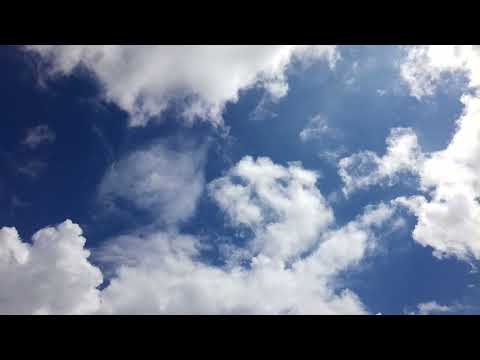 Blue sky with floating clouds FULL HD #shorts