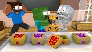 Monster School : UNBOXING ROBOT TRANSFORMERS TOYS - Minecraft Animation