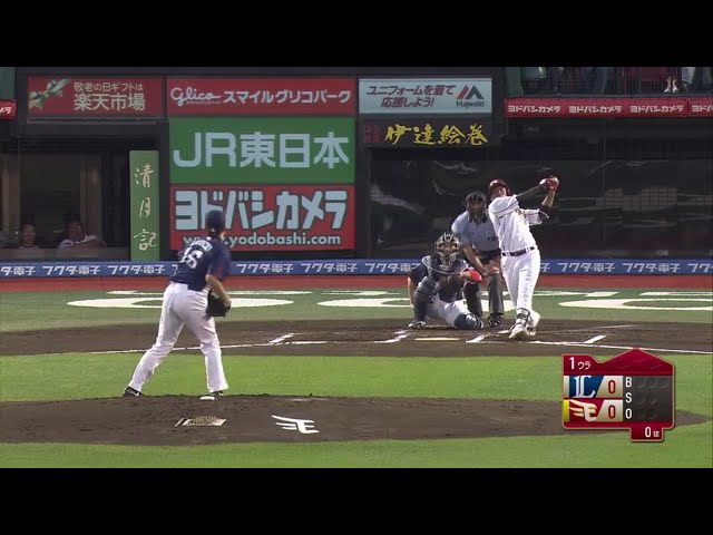 【1回裏】イーグルス・オコエがプロ入り初の先頭打者弾!! 2017/8/31 E-L