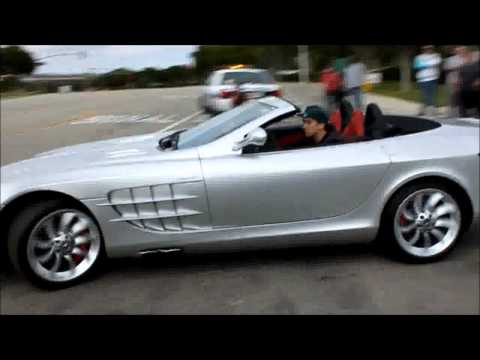 Ferrari ENZO and SLR McLaren Revs and Accelerations LOUD!!!