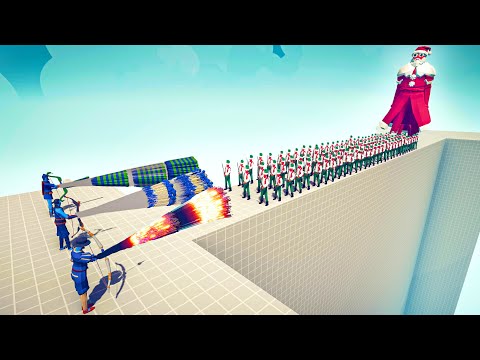 100x ELF & SANTA CLAUS GIANT vs 3x EVERY GOD - 🏹Totally Accurate Battle Simulator