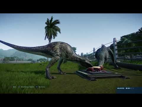 Jurassic World Evolution: Albertosaurus vs Carcharodontsaurus (Base Genome)