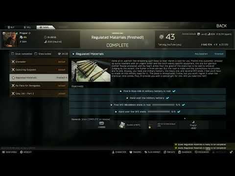 Escape From Tarkov Quest ไทย - Regulated Materials