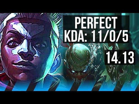 EKKO vs PYKE (MID) | 11/0/5, 6 solo kills, Legendary, 600+ games | EUW Grandmaster | 14.13