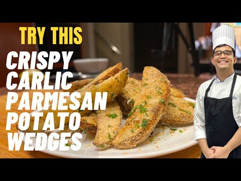 Crispy Garlic Parmesan Potato wedges