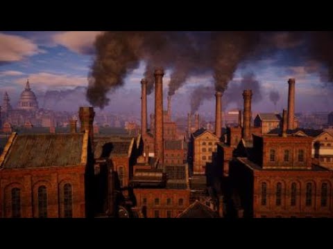 Victorian London Industrial District Background Ambiance