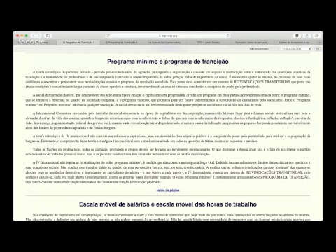 Programa de Transição (L.Trotski, 1938) - Parte 1