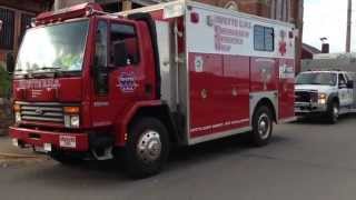 preview picture of video 'FAYETTE E.M.S., EMERGENCY SERVICES UNIT 701, WALK AROUND AT UNIONTOWN'S AMERICANISM DAY PARADE.'
