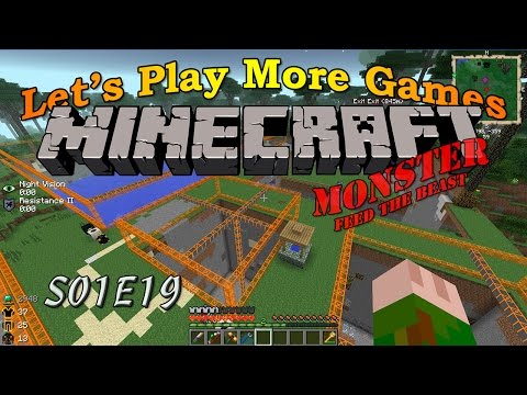 Minecraft Feed The Beast Monster S01E19 - Quarries, Quarries, Quarries