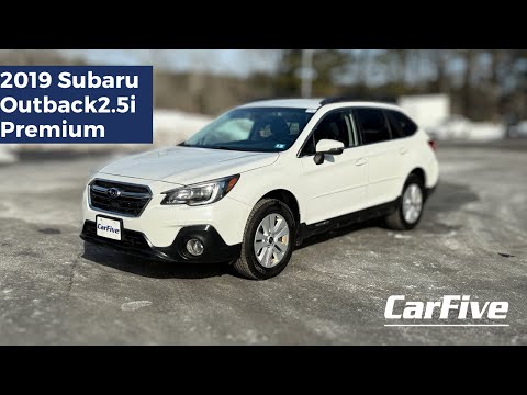 CarFive - White 2019 Subaru Outback 2.5i Premium SUV - AWD - Gasoline - 5 Passengers.