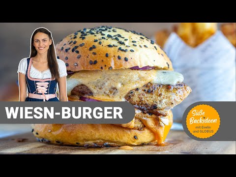 Wiesn-Burger mit Hendl, Kartoffelscheiben und Bier-Sauce I Süße Backideen mit Evelin und GLOBUS