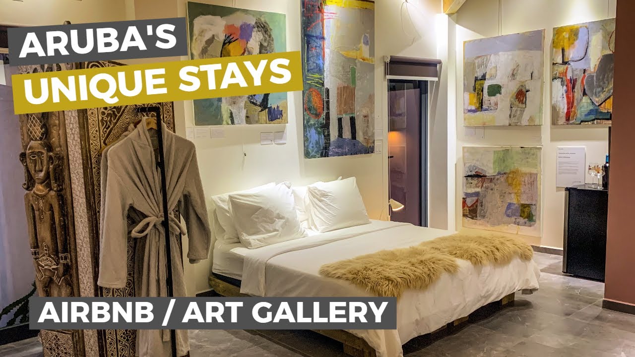 We slept at an Art Gallery Airbnb in ARUBA!