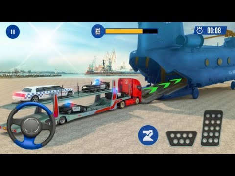 #1 Transport Police Cars - US Police Multi Level Car Transporter Truck 2020 - Android Gameplay