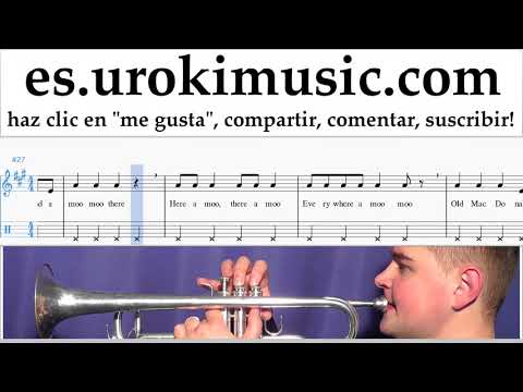 Como Tocar Trompeta Old MacDonald - Had a Farm Tablatura Parte#2 um-b927