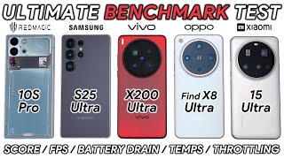 REDMAGIC 10S Pro vs S25 Ultra / Vivo X200 Ultra / Find X8 Ultra / Xiaomi 15 Ultra Benchmark Test