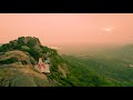Drone View Of Devarayana Durga Temple For Sunrise In 4k Tumakuru Karnataka