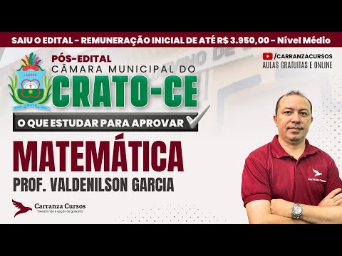 CRATO/CE - Matemática - Prof. Valdenilson Garcia - Pós-EDITAL