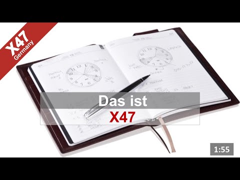 X47 - ein Terminplaner der feinen Art - aus Leder und Papier (X47-001)