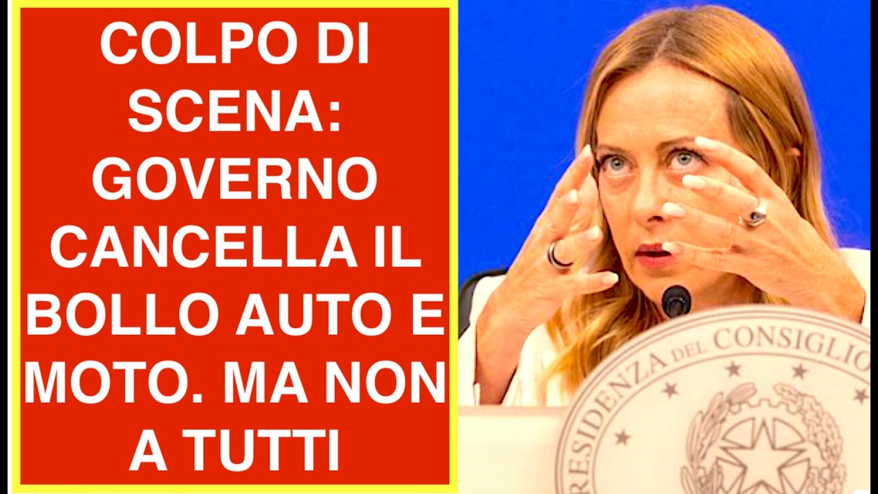 COLPO DI SCENA: GOVERNO CANCELLA IL BOLLO AUTO E MOTO. MA NON A TUTTI
