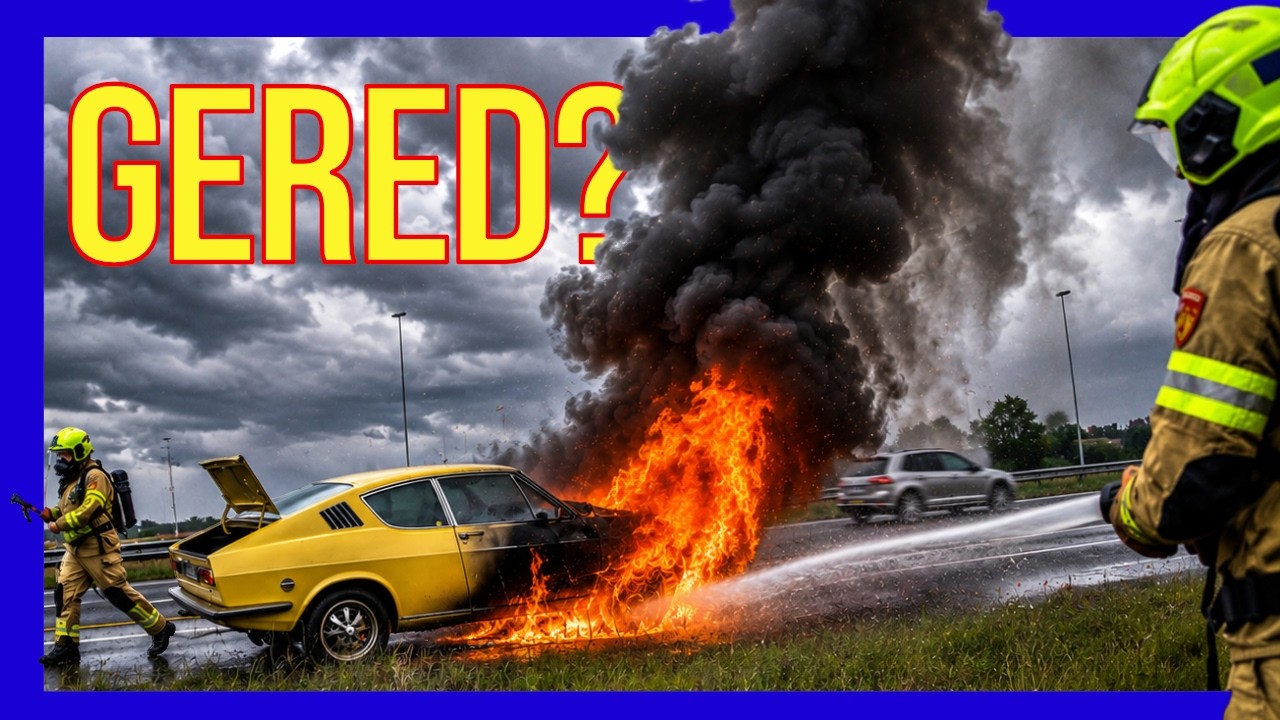 😱 Rook onder de motorkap... seconden later staat deze oldtimer in brand 🚗🔥