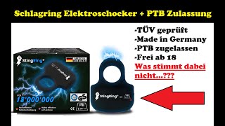 Schlagring "StingRing" Elektroschocker mit PTB Zulassung - Was sagt das WaffG und die PTB dazu?