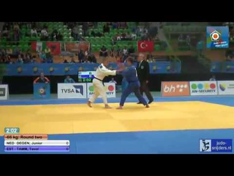 Judo 2013 European Championships Juniors: Degen (NED) - Tamm (EST) [-66kg]
