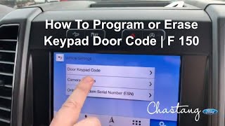 How To Program or Erase Keypad Door Code | F 150