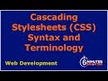 CSS Syntax and Terminology CSS Syntax and Terminology