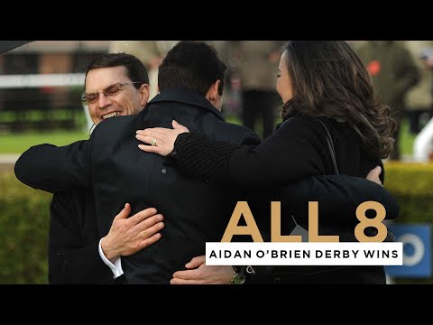 ALL EIGHT OF AIDAN O'BRIEN'S DERBY WINS AT EPSOM RACECOURSE