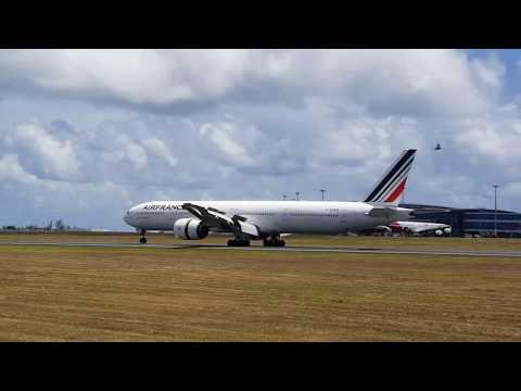 Air France Flight AF 460 landing at SSR Int'l Airport (4K)