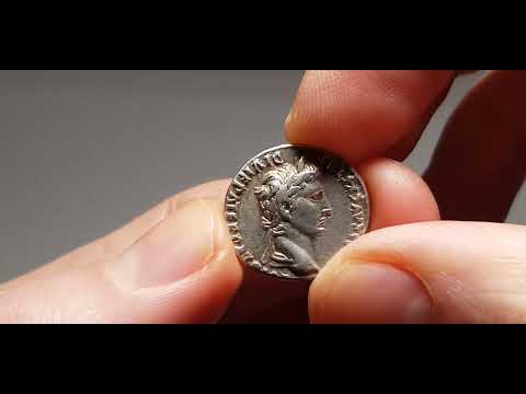 Roman Empire Augustus AR Denarius (Lugdunum, 2 BC-AD 4)